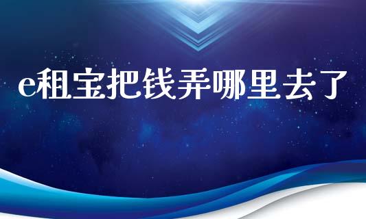 e租宝把钱弄哪里去了_https://m.lcpcjs.com_期货交易_第1张