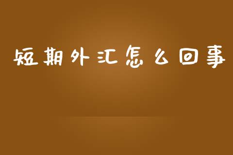 短期外汇怎么回事_https://m.lcpcjs.com_期货交易_第1张