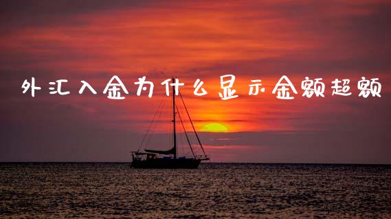 外汇入金为什么显示金额超额_https://m.lcpcjs.com_白银期货保证金_第1张
