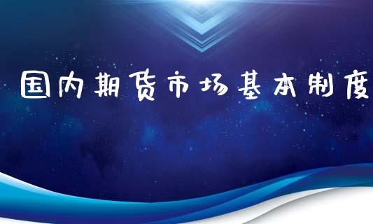 国内期货市场基本制度_https://m.lcpcjs.com_期货交易_第1张
