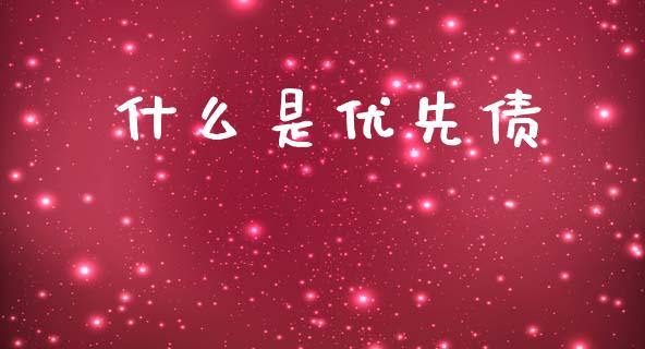 什么是优先债_https://m.lcpcjs.com_期货交易时间_第1张