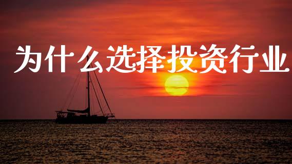 为什么选择投资行业_https://m.lcpcjs.com_期货交易_第1张