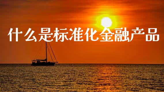 什么是标准化金融产品_https://m.lcpcjs.com_恒指期货保证金_第1张