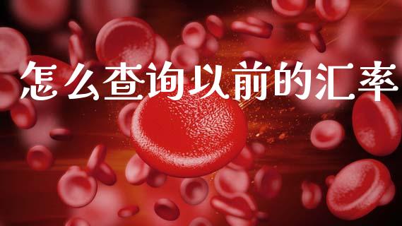 怎么查询以前的汇率_https://m.lcpcjs.com_恒指期货保证金_第1张