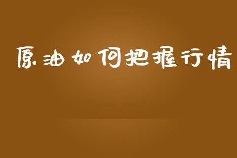 原油如何把握行情_https://m.lcpcjs.com_期货交易_第1张