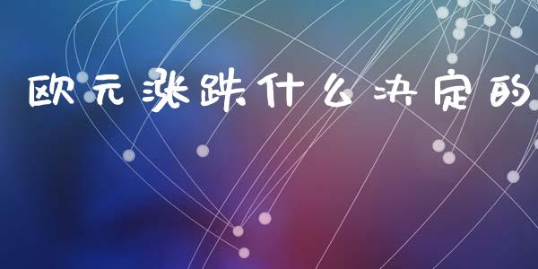欧元涨跌什么决定的_https://m.lcpcjs.com_白银期货保证金_第1张