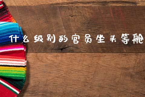 什么级别的官员坐头等舱_https://m.lcpcjs.com_白银期货保证金_第1张