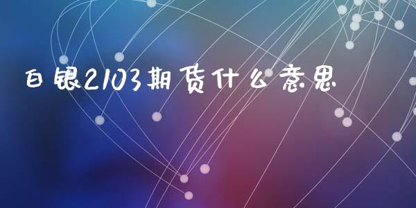 白银2103期货什么意思_https://m.lcpcjs.com_白银期货保证金_第1张