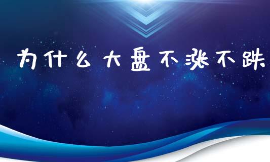 为什么大盘不涨不跌_https://m.lcpcjs.com_恒指期货保证金_第1张