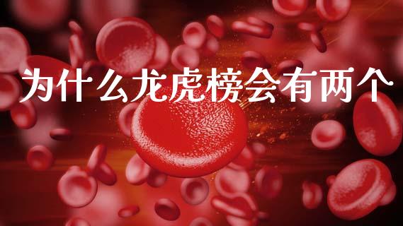 为什么龙虎榜会有两个_https://m.lcpcjs.com_恒指期货保证金_第1张