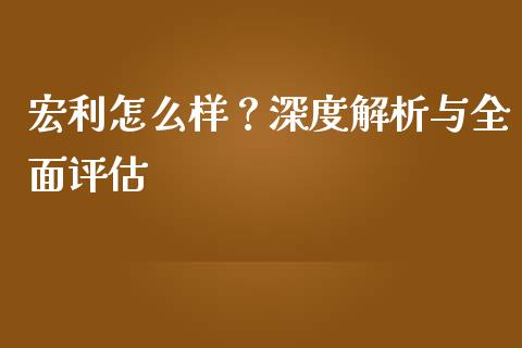 宏利怎么样？深度解析与全面评估_https://m.lcpcjs.com_恒指期货保证金_第1张