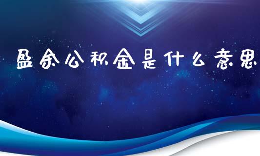 盈余公积金是什么意思_https://m.lcpcjs.com_期货交易时间_第1张