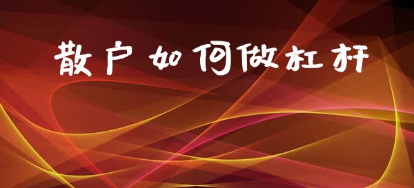 散户如何做杠杆_https://m.lcpcjs.com_期货交易_第1张
