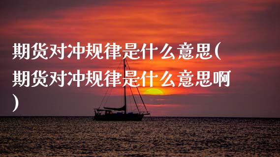 期货对冲规律是什么意思(期货对冲规律是什么意思啊)_https://m.lcpcjs.com_白银期货保证金_第1张