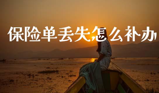 保险单丢失怎么补办_https://m.lcpcjs.com_期货交易_第1张
