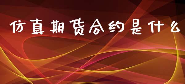 仿真期货合约是什么_https://m.lcpcjs.com_恒指期货保证金_第1张