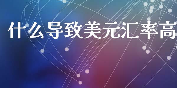 什么导致美元汇率高_https://m.lcpcjs.com_恒指期货保证金_第1张