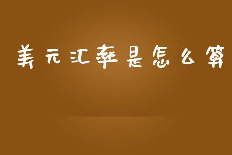 美元汇率是怎么算_https://m.lcpcjs.com_恒指期货保证金_第1张