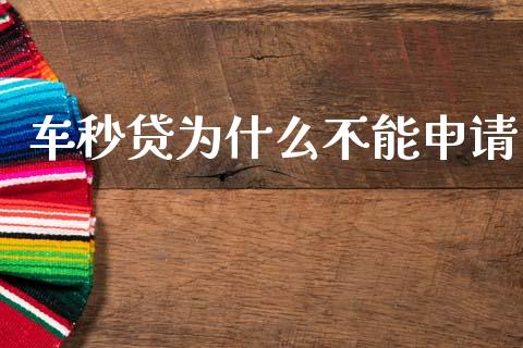 车秒贷为什么不能申请_https://m.lcpcjs.com_白银期货保证金_第1张