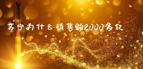 苏宁为什么销售额2000多亿_https://m.lcpcjs.com_期货交易_第1张