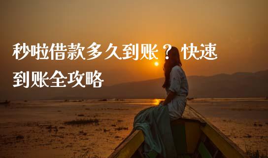 秒啦借款多久到账？ 快速到账全攻略_https://m.lcpcjs.com_白银期货保证金_第1张