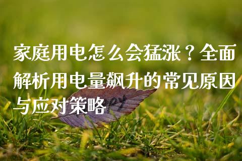 家庭用电怎么会猛涨？全面解析用电量飙升的常见原因与应对策略_https://m.lcpcjs.com_期货交易_第1张