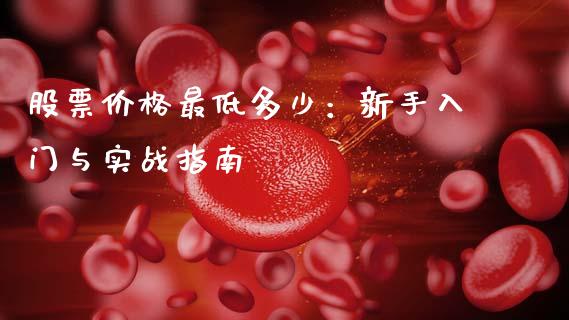 股票价格最低多少：新手入门与实战指南_https://m.lcpcjs.com_白银期货保证金_第1张