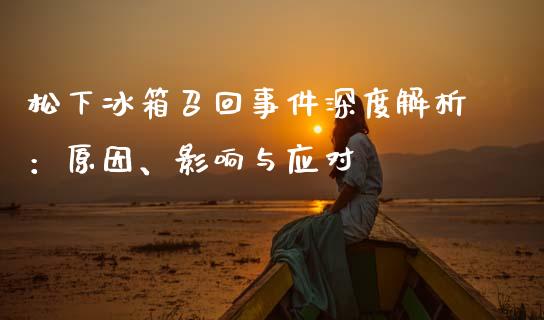 松下冰箱召回事件深度解析：原因、影响与应对_https://m.lcpcjs.com_白银期货保证金_第1张