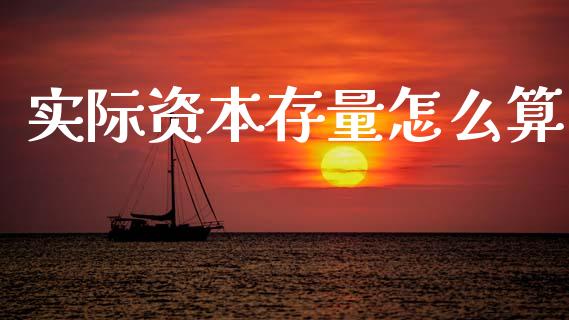 实际资本存量怎么算_https://m.lcpcjs.com_期货交易时间_第1张