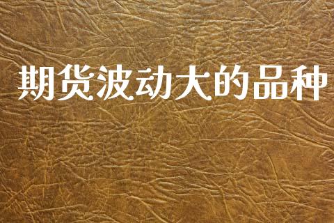 期货波动大的品种_https://m.lcpcjs.com_期货交易_第1张