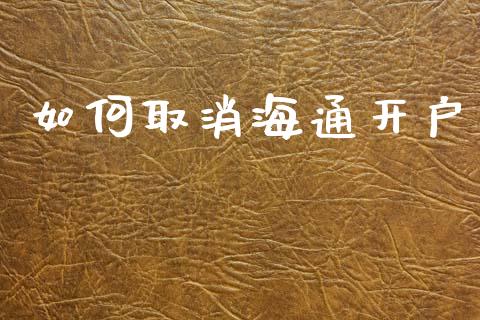 如何取消海通开户_https://m.lcpcjs.com_恒指期货保证金_第1张