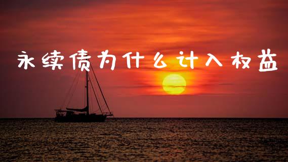 永续债为什么计入权益_https://m.lcpcjs.com_期货交易时间_第1张