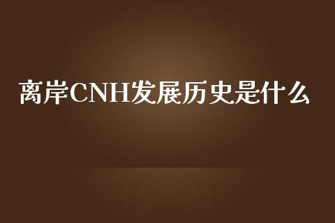 离岸CNH发展历史是什么_https://m.lcpcjs.com_期货交易时间_第1张