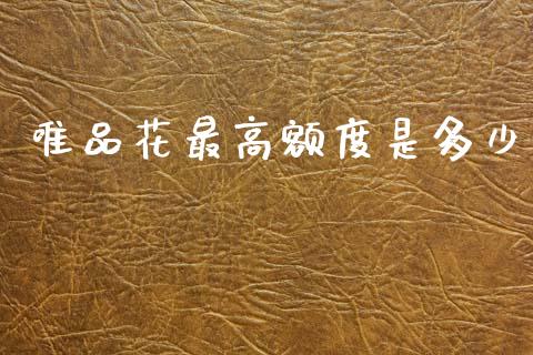 唯品花最高额度是多少_https://m.lcpcjs.com_恒指期货保证金_第1张