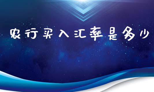 农行买入汇率是多少_https://m.lcpcjs.com_白银期货保证金_第1张