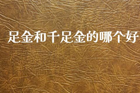 足金和千足金的哪个好_https://m.lcpcjs.com_白银期货保证金_第1张