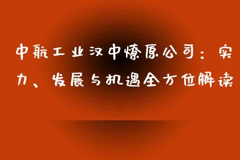 中航工业汉中燎原公司：实力、发展与机遇全方位解读_https://m.lcpcjs.com_恒指期货保证金_第1张