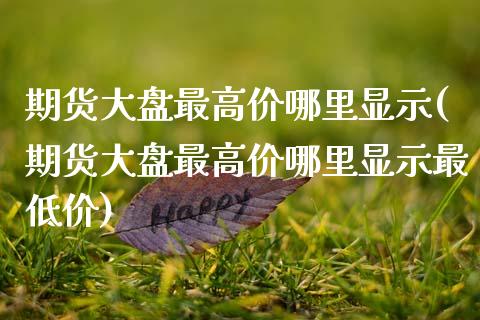 期货大盘最高价哪里显示(期货大盘最高价哪里显示最低价)_https://m.lcpcjs.com_期货交易时间_第1张