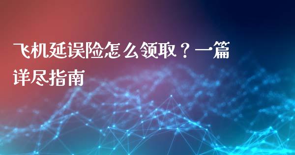飞机延误险怎么领取？一篇详尽指南_https://m.lcpcjs.com_恒指期货保证金_第1张