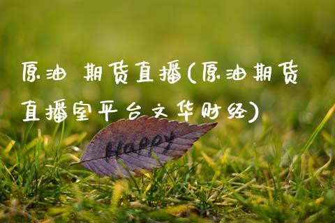 原油 期货直播(原油期货直播室平台文华财经)_https://m.lcpcjs.com_期货交易时间_第1张