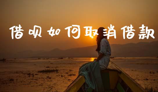借呗如何取消借款_https://m.lcpcjs.com_期货交易_第1张