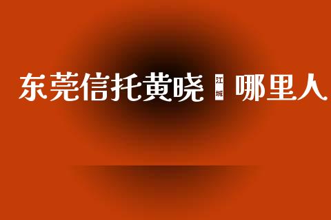东莞信托黄晓雯哪里人_https://m.lcpcjs.com_白银期货保证金_第1张