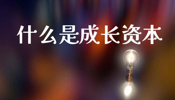 什么是成长资本_https://m.lcpcjs.com_期货交易时间_第1张