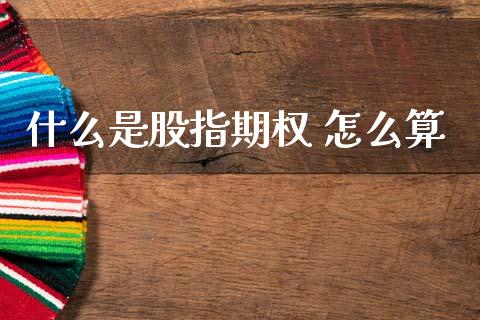 什么是股指期权 怎么算_https://m.lcpcjs.com_恒指期货保证金_第1张