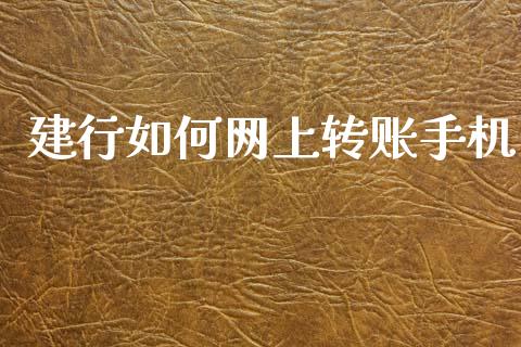 建行如何网上转账手机_https://m.lcpcjs.com_期货交易_第1张