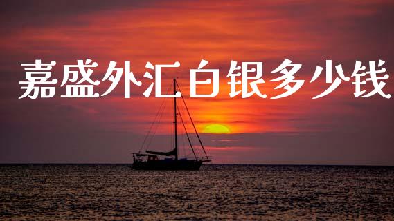 嘉盛外汇白银多少钱_https://m.lcpcjs.com_期货交易_第1张
