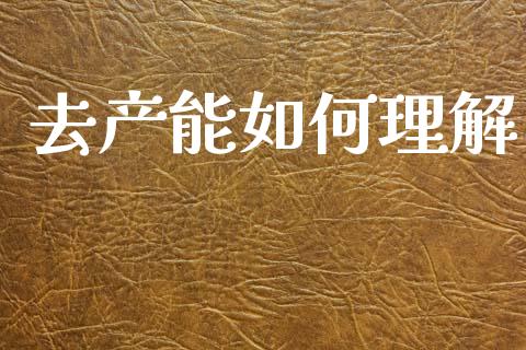 去产能如何理解_https://m.lcpcjs.com_白银期货保证金_第1张