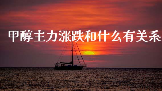 甲醇主力涨跌和什么有关系_https://m.lcpcjs.com_期货交易时间_第1张