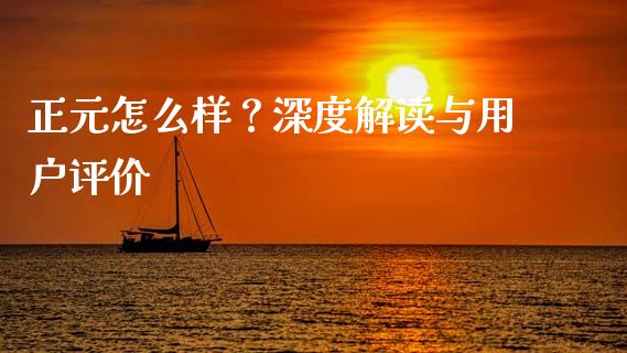 正元怎么样？深度解读与用户评价_https://m.lcpcjs.com_期货交易时间_第1张