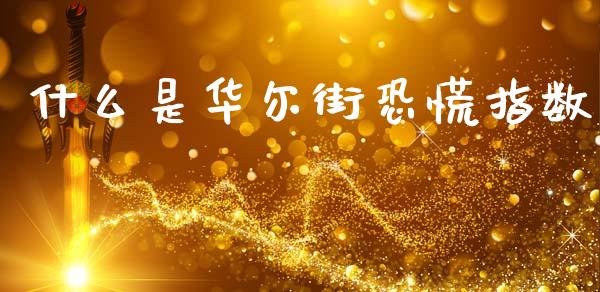 什么是华尔街恐慌指数_https://m.lcpcjs.com_期货交易_第1张